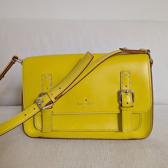 Kate Spade Chartreuse Yellow Crossbody Bag with Duster Bag - Picture 2 of 10